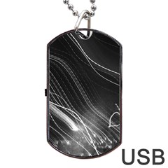 Photo Lumière Noir/gris Dog Tag Usb Flash (two Sides) by kcreatif