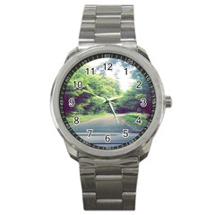 Photo Vue Sur Forêt  Sport Metal Watch by kcreatif