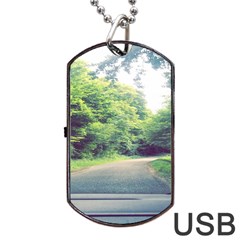 Photo Vue Sur Forêt  Dog Tag Usb Flash (one Side) by kcreatif