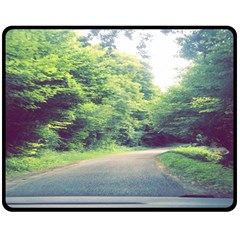 Photo Vue Sur Forêt  Double Sided Fleece Blanket (medium)  by kcreatif