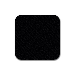 Pattern Abstrait Blanc/noir Rubber Square Coaster (4 Pack)  by kcreatif