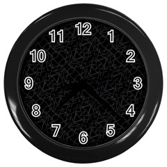 Pattern Abstrait Blanc/noir Wall Clock (black) by kcreatif