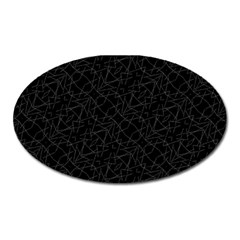 Pattern Abstrait Blanc/noir Oval Magnet by kcreatif