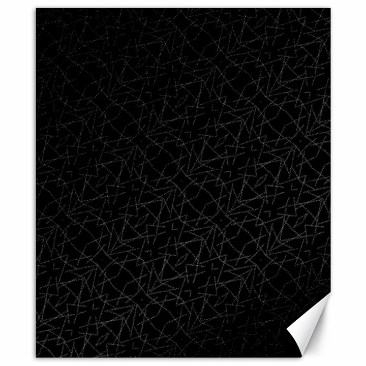 Pattern Abstrait Blanc/Noir Canvas 8  x 10 