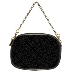 Pattern Abstrait Blanc/noir Chain Purse (one Side) by kcreatif