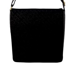 Pattern Abstrait Blanc/noir Flap Closure Messenger Bag (l) by kcreatif