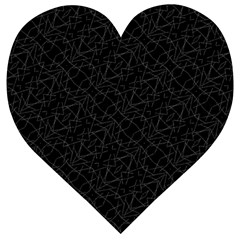 Pattern Abstrait Blanc/noir Wooden Puzzle Heart by kcreatif