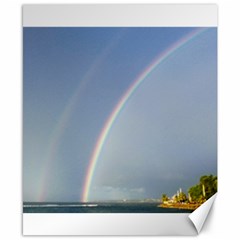 Double Rainbow On The Ocean In Puerto Rico Canvas 8  X 10  by StarvingArtisan