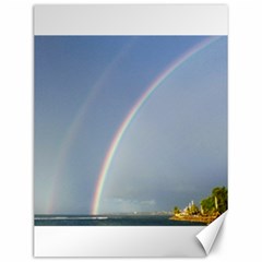 Double Rainbow On The Ocean In Puerto Rico Canvas 12  X 16  by StarvingArtisan