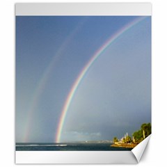 Double Rainbow On The Ocean In Puerto Rico Canvas 20  X 24  by StarvingArtisan