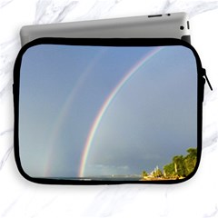 Double Rainbow On The Ocean In Puerto Rico Apple Ipad 2/3/4 Zipper Cases by StarvingArtisan