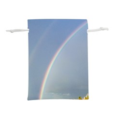 Double Rainbow On The Ocean In Puerto Rico Lightweight Drawstring Pouch (s)