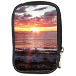 Sunset On The Ocean In Puerto Rico Compact Camera Leather Case Front