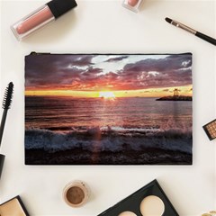 Sunset On The Ocean In Puerto Rico Cosmetic Bag (large) by StarvingArtisan