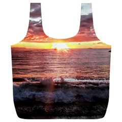 Sunset On The Ocean In Puerto Rico Full Print Recycle Bag (xxxl) by StarvingArtisan