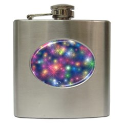 Abstract Background Graphic Space Hip Flask (6 Oz) by Bajindul