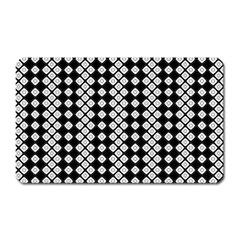 White Plaid Texture Magnet (rectangular) by Mariart