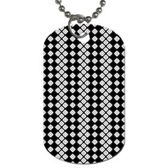 White Plaid Texture Dog Tag (one Side) by Mariart