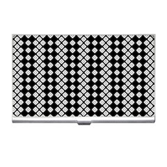 White Plaid Texture Business Card Holder by Mariart