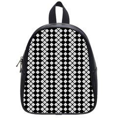 White Plaid Texture School Bag (small)