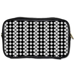 White Plaid Texture Toiletries Bag (one Side) by Mariart