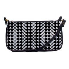 White Plaid Texture Shoulder Clutch Bag by Mariart