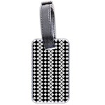 White Plaid Texture Luggage Tag (two sides) Back