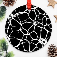 Neurons Braid Network Wattle Yarn Ornament (round) by HermanTelo