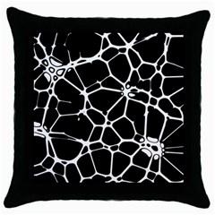 Neurons Braid Network Wattle Yarn Throw Pillow Case (black) by HermanTelo