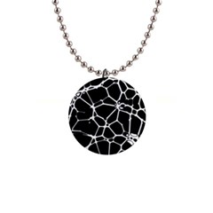 Neurons Braid Network Wattle Yarn 1  Button Necklace by HermanTelo