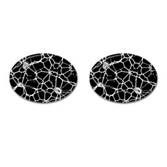 Neurons Braid Network Wattle Yarn Cufflinks (oval)