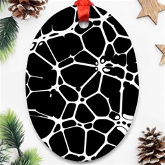 Neurons Braid Network Wattle Yarn Oval Ornament (two Sides) by HermanTelo