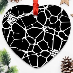 Neurons Braid Network Wattle Yarn Heart Ornament (two Sides) by HermanTelo