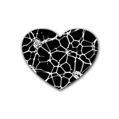 Neurons Braid Network Wattle Yarn Rubber Coaster (heart) 