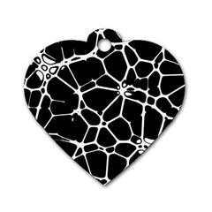 Neurons Braid Network Wattle Yarn Dog Tag Heart (two Sides)