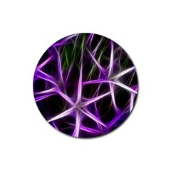 Neurons Brain Cells Imitation Rubber Round Coaster (4 Pack)  by HermanTelo