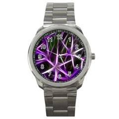 Neurons Brain Cells Imitation Sport Metal Watch