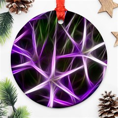 Neurons Brain Cells Imitation Round Ornament (two Sides)