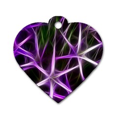 Neurons Brain Cells Imitation Dog Tag Heart (one Side) by HermanTelo