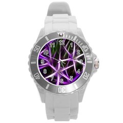 Neurons Brain Cells Imitation Round Plastic Sport Watch (l)