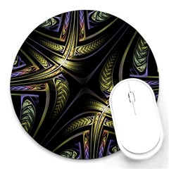 Fractal Texture Pattern Round Mousepads by HermanTelo