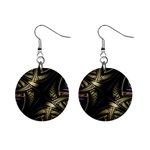 Fractal Texture Pattern Mini Button Earrings Front