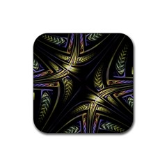 Fractal Texture Pattern Rubber Coaster (square)  by HermanTelo