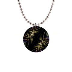 Fractal Texture Pattern 1  Button Necklace