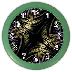 Fractal Texture Pattern Color Wall Clock by HermanTelo