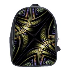 Fractal Texture Pattern School Bag (large)