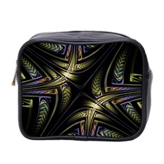 Fractal Texture Pattern Mini Toiletries Bag (two Sides) by HermanTelo