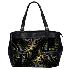 Fractal Texture Pattern Oversize Office Handbag (2 Sides)