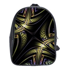 Fractal Texture Pattern School Bag (xl)