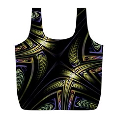 Fractal Texture Pattern Full Print Recycle Bag (l)